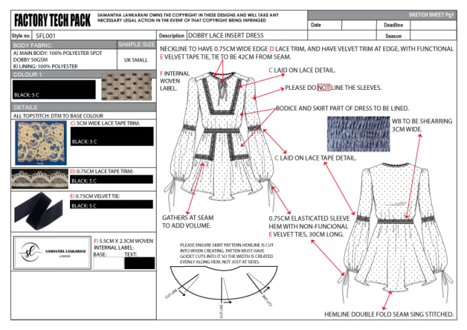 Gig Preview - Create tech packs and technical flats for fashion clothing