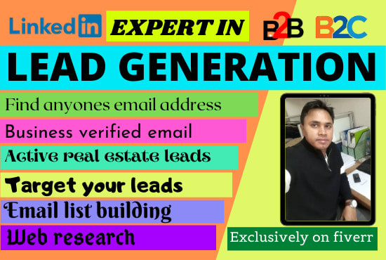 Gig Preview - Build excellence active lead generation for your targeted business