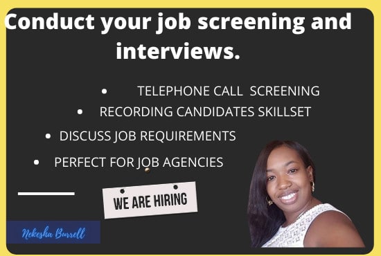 Gig Preview - Conduct your job screening and interview