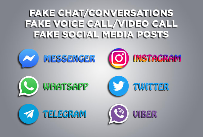 Gig Preview - Edit fake chat, video or voice calls, and social media posts