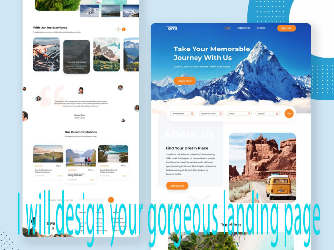 Gig Preview - Design your gorgeous one page website or landing page