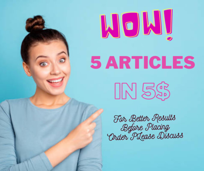 Gig Preview - Research and write a 5 blog post or 5 articles for you