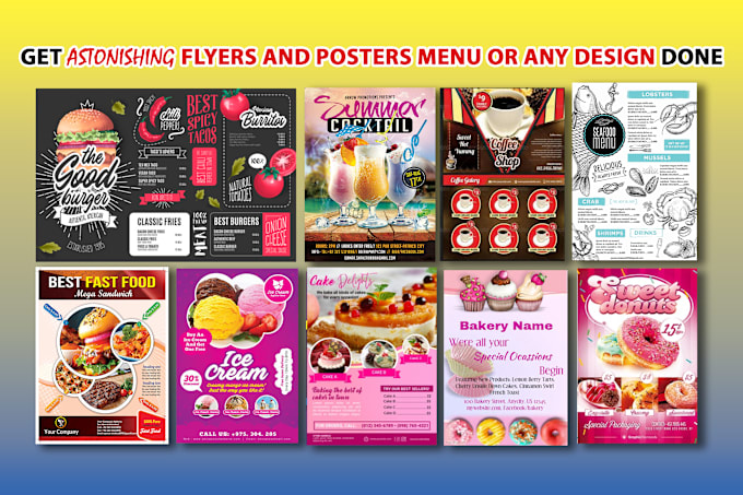 Gig Preview - Design professional restaurant menu, digital menu or food menu card