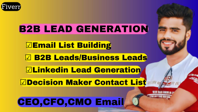 Bestseller - do b2b lead generation and email list for your targeted business 24hrs