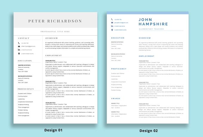 Gig Preview - Design resume, CV, templates in ms word, google docs, canva