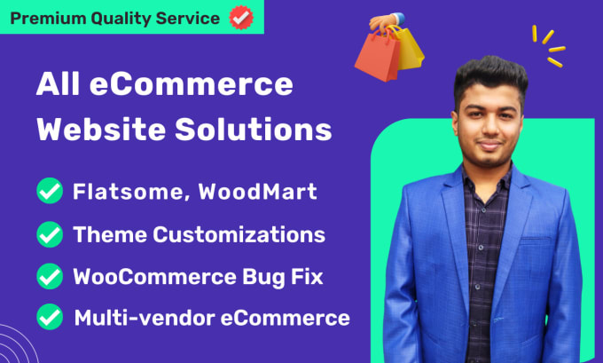 Gig Preview - Build ecommerce website using flatsome, woodmart, rehub woocommerce theme