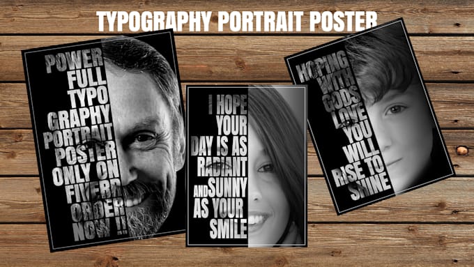 Gig Preview - Create TYPOGRAPHY portrait poster