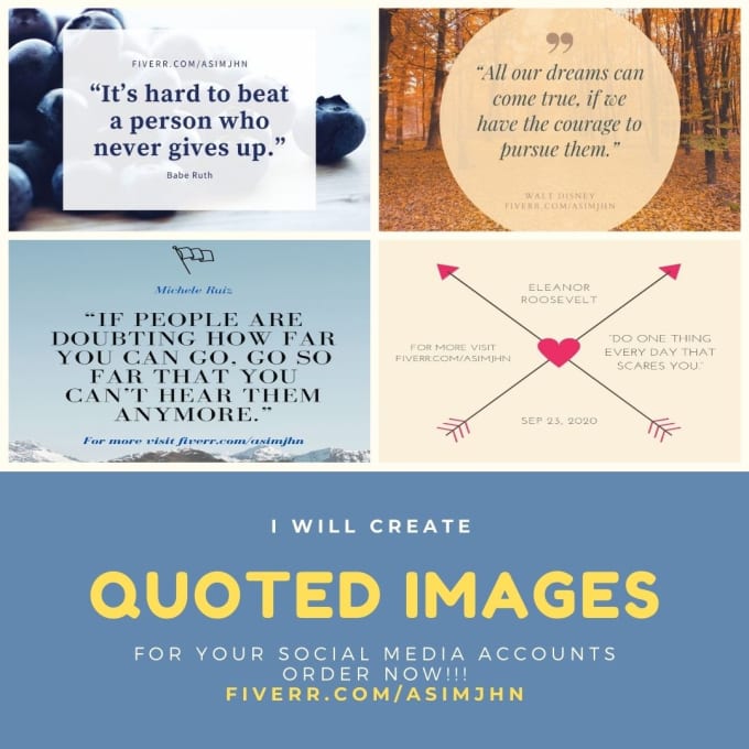 Gig Preview - Design motivational or inspirational quotes for instagram or social media