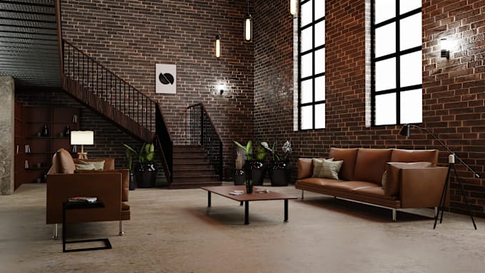 Gig Preview - Render your interior scene using blender