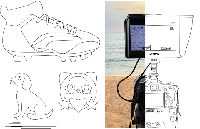 Gig Preview - Do a line art illustration of any object or product