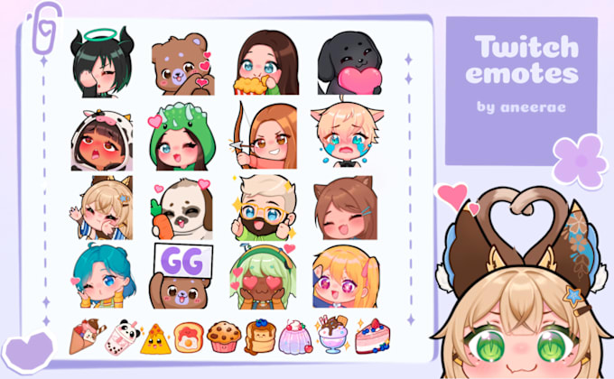 Bestseller - create custom twitch or discord emotes