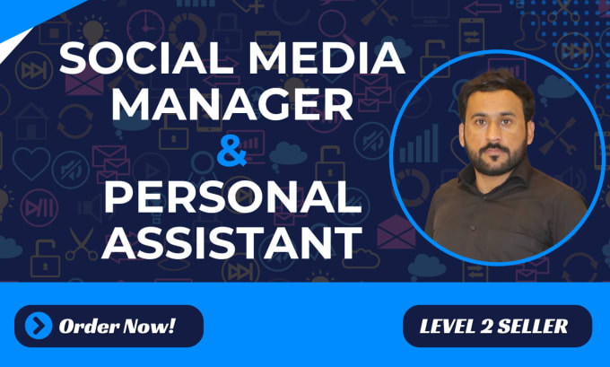 Gig Preview - Be your social media manager and personal assistant