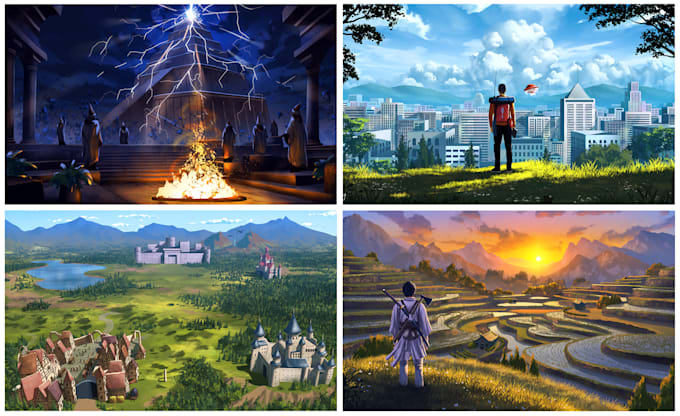 Bestseller - do landscape illustration and background concept art