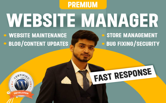 Gig Preview - Be a website manager, website maintenance,website management