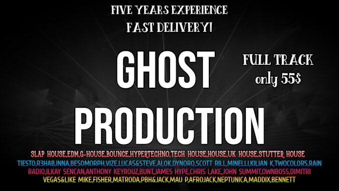 Gig Preview - Ghost produce slap house, tech house, bounce, hypertechno, edm, stutter house