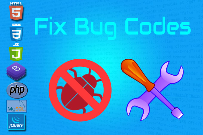 Gig Preview - Fix bug codes issue for html, css, javascript, php, mysql