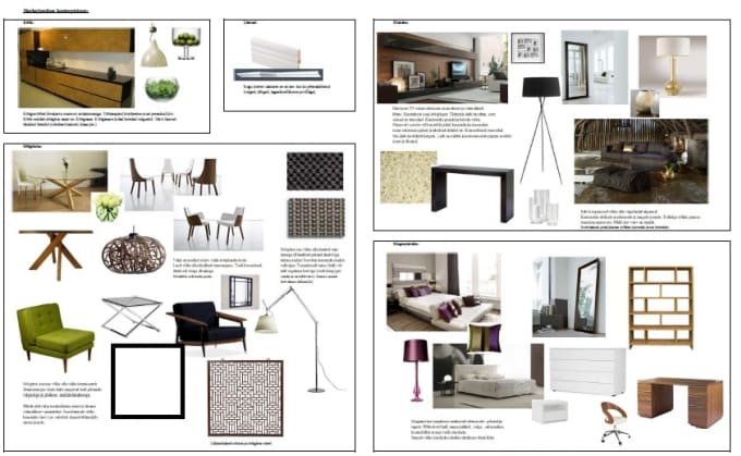 Make interior design concept board by Katariina