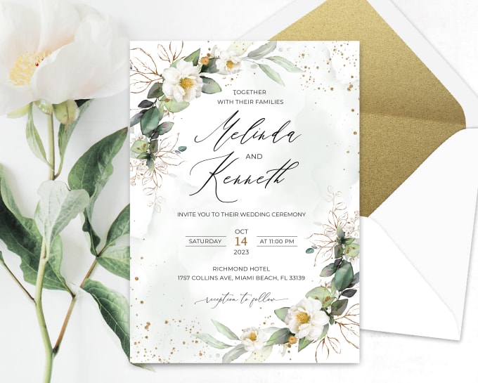 Gig Preview - Design the most beautiful wedding invitation