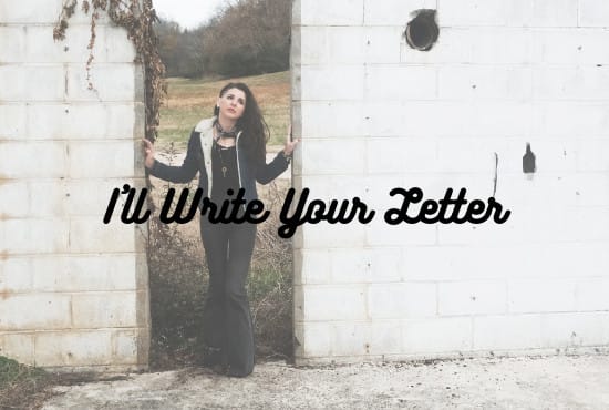 Gig Preview - Write a letter for you