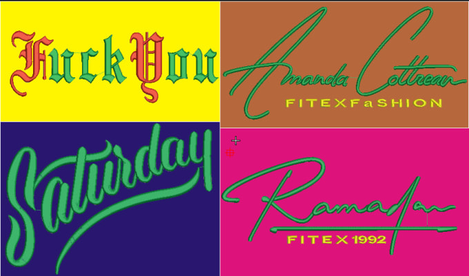 Gig Preview - Do lettering 3d puff embroidery digitizing in 1 hours