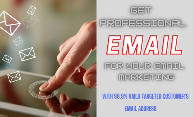 Gig Preview - Give you attractive email with valid targeted customer