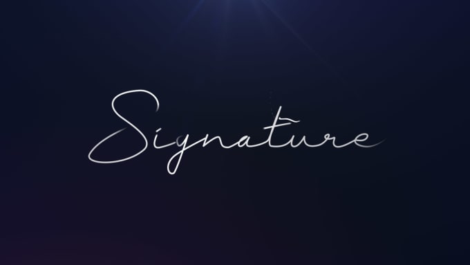 Gig Preview - Create stylish signature animation