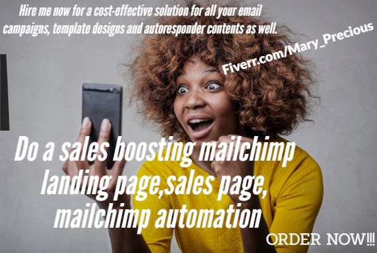 Gig Preview - Do a sales boosting mailchimp landing page,sales page, mailchimp automation