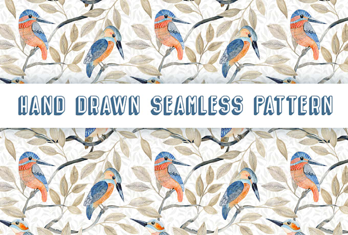 Gig Preview - Professionally create seamless watercolor hand drawn pattern