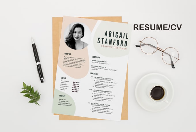 Gig Preview - Design professional resume, cv, portfolio, cover letter linkedin