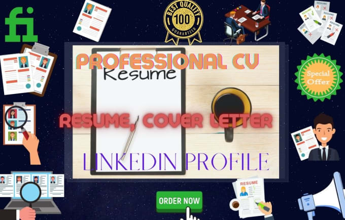 Gig Preview - Write your professional cv, resume,  linkedin profile