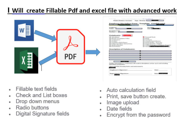 Gig Preview - Create editable, fillable pdf form professionally