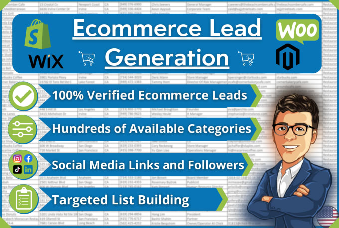 Gig Preview - Provide ecommerce store leads for your business