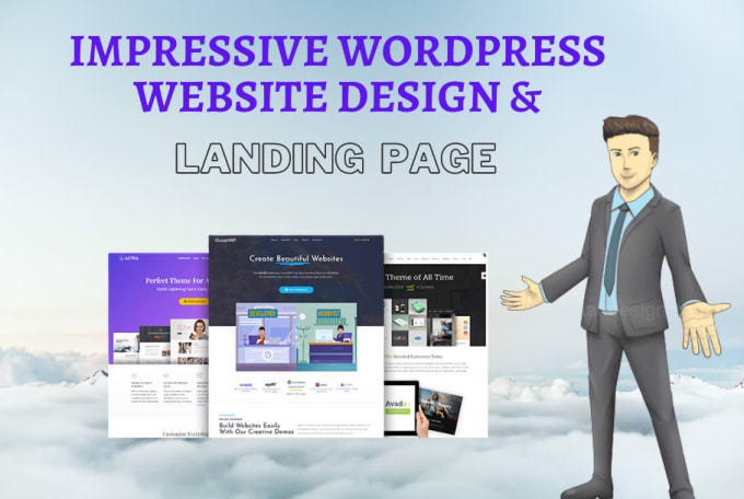 Gig Preview - Create beautiful wordpress landing page and website