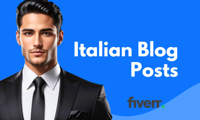 Gig Preview - Do italian article writing or SEO blog post writing content writer for blog post