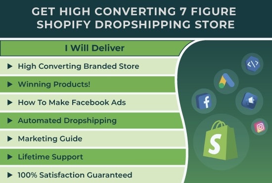 Gig Preview - Build highly converting shopify store