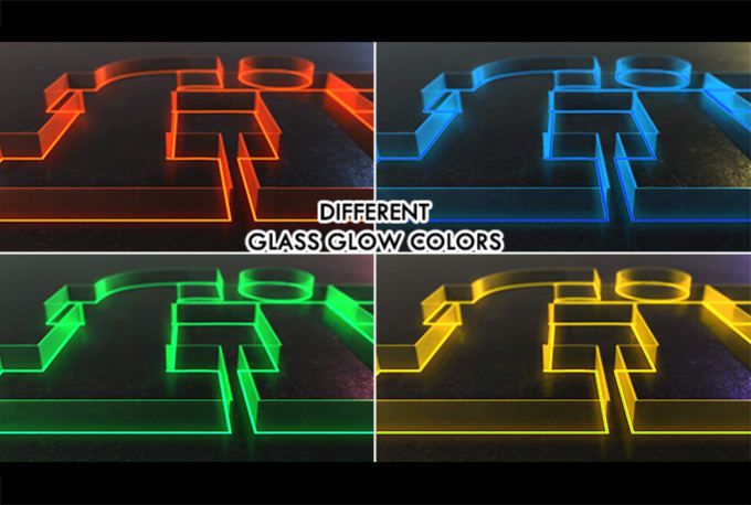 Gig Preview - Create 3d glass glow layer formation logo reveal intro