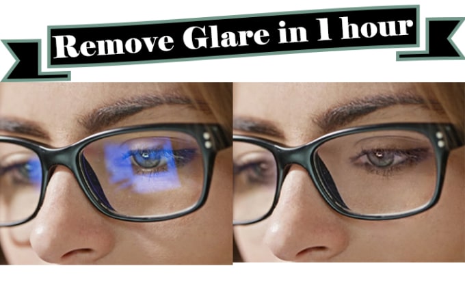 Gig Preview - Remove glare and reflection from glasses in 1 hour