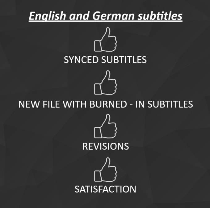 Bestseller - add captions or subtitles to your video manually in english or german