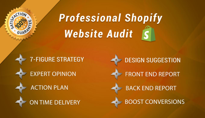 Gig Preview - Audit shopify website design or optimize your shopify store