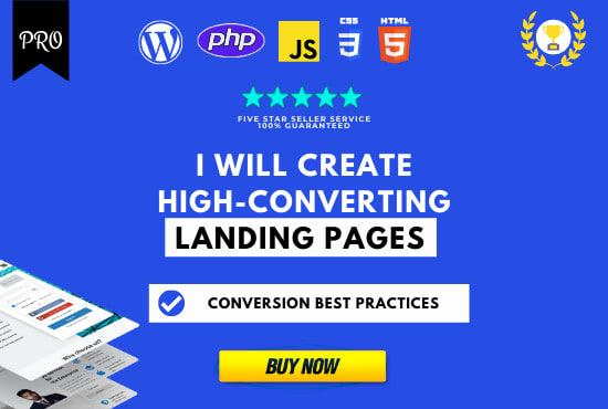 Gig Preview - Create high converting landing pages for your business