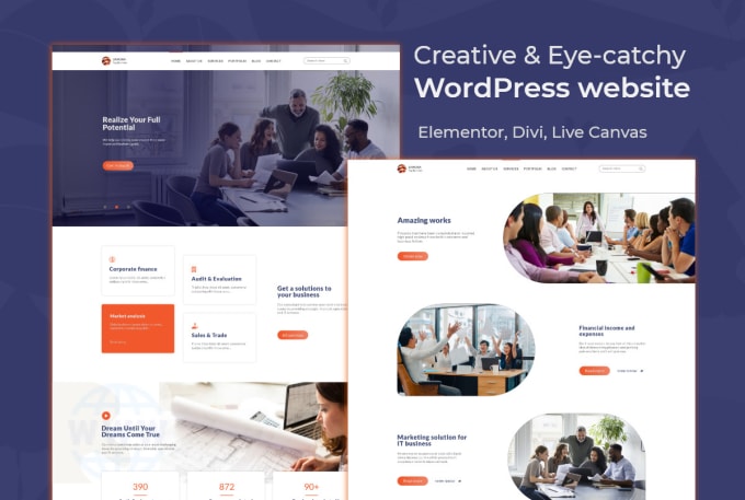 Gig Preview - Build a modern responsive and SEO optimized wordpress website