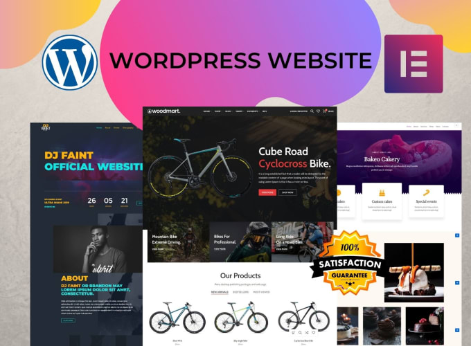 Gig Preview - Create and design a wordpress website with elementor