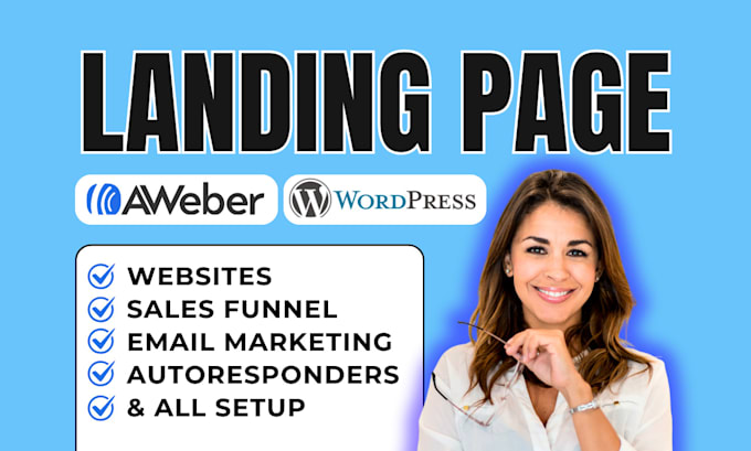 Bestseller - create aweber landing page, wordpress landing page wordpress elementor