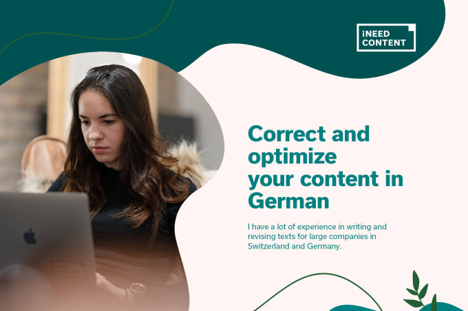 Gig Preview - Correct and optimize your content in german