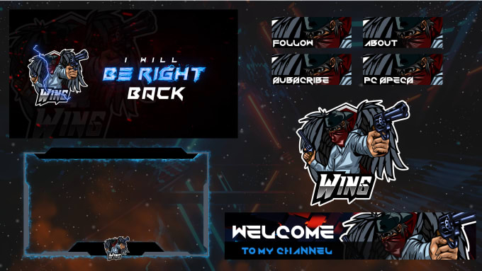 Gig Preview - Provide best twitch overlays, stream package animated