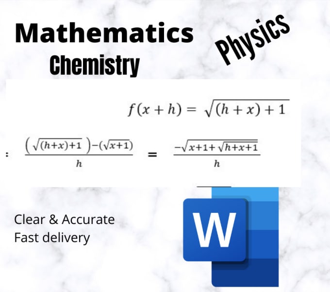 Gig Preview - Type mathematical equations in ms word