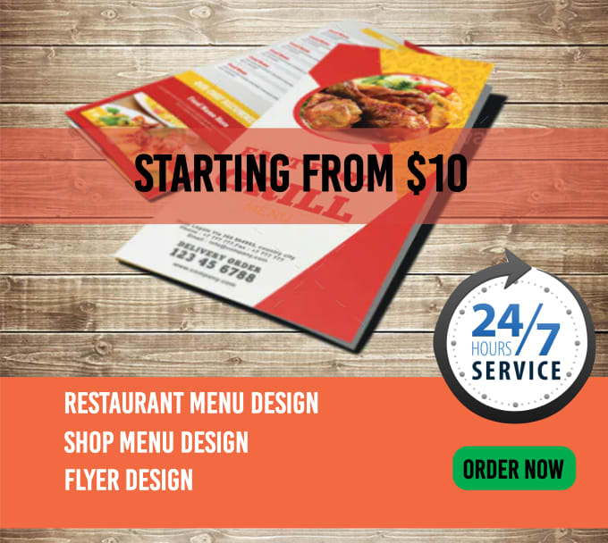 Gig Preview - Create premium menu design