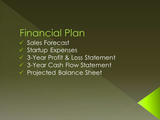 Gig Preview - Create your financial projections for startup funding or loan application