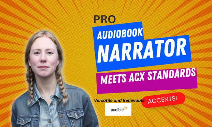 Gig Preview - Narrate your audiobook to acx audible standards female voice