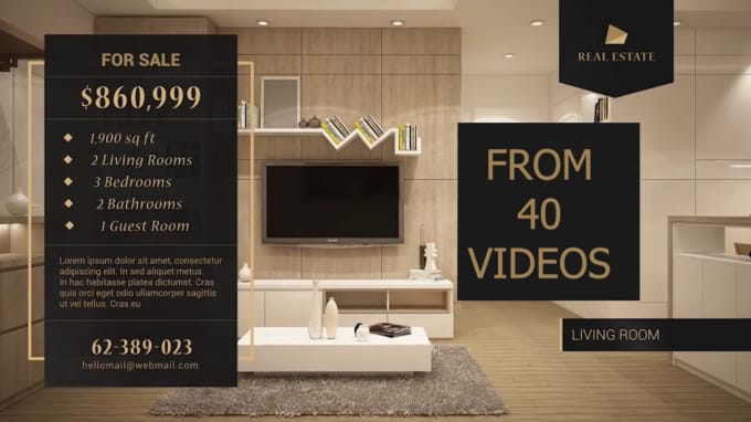 Gig Preview - Make real estate listing videos in 24hrs from 40 design